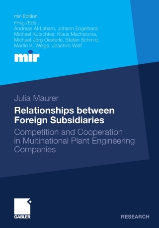 Cover image: Relationships between Foreign Subsidiaries 9783834931917
