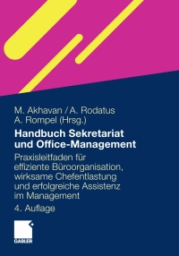 Titelbild: Handbuch Sekretariat und Office Management 4th edition 9783834929563