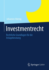Cover image: Investmentrecht 9783834929020