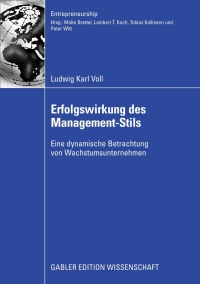 Cover image: Erfolgswirkung des Management-Stils 9783834913029