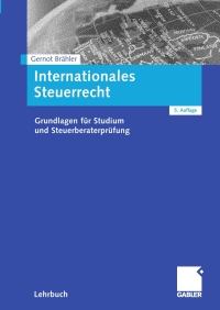 Cover image: Internationales Steuerrecht 5th edition 9783834908124