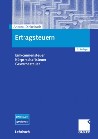 Imagen de portada: Ertragsteuern 3rd edition 9783834911063