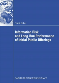 Cover image: Information Risk and Long-Run Performance of Initial Public Offerings 9783834912596