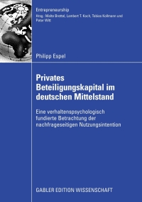 Cover image: Privates Beteiligungskapital im deutschen Mittelstand 9783834912947