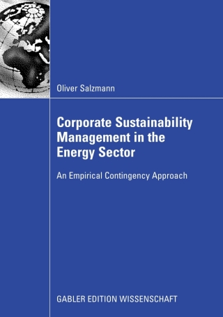 Cover image: Corporate Sustainability Management in the Energy Sector 9783834908544