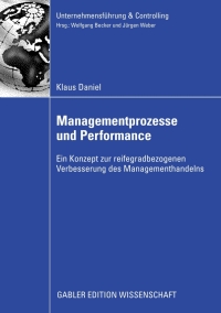 Imagen de portada: Managementprozesse und Performance 9783834912343