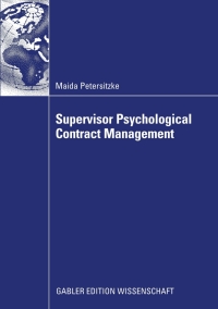 Titelbild: Supervisor Psychological Contract Management 9783834913821