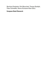 Imagen de portada: European Retail Research 1st edition 9783834912251