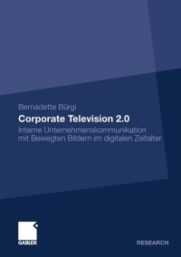 Cover image: Corporate Television 2.0 9783834917683