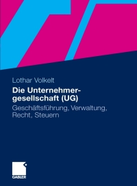Cover image: Die Unternehmergesellschaft (UG) 9783834917911
