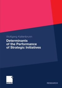 Omslagafbeelding: Determinants of the Performance of Strategic Initiatives 9783834918406