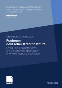 Imagen de portada: Fusionen deutscher Kreditinstitute 9783834920140