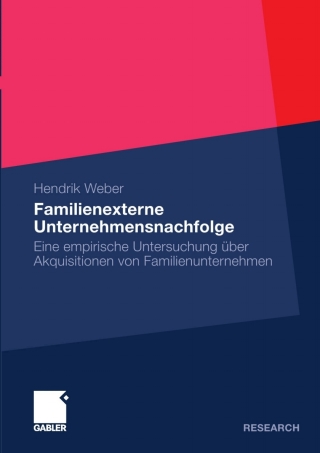 Cover image: Familienexterne Unternehmensnachfolge 9783834920454