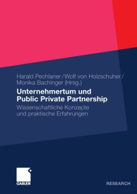 Cover image: Unternehmertum und Public Private Partnership 1st edition 9783834916310