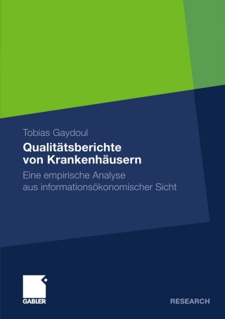 Cover image: Qualitätsberichte von Krankenhäusern 9783834920928