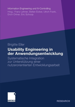 Imagen de portada: Usability Engineering in der Anwendungsentwicklung 9783834921147