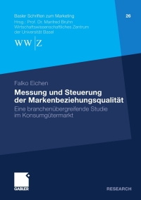 Imagen de portada: Messung und Steuerung der Markenbeziehungsqualität 9783834920669