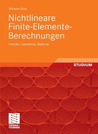 表紙画像: Nichtlineare Finite-Elemente-Berechnungen 9783835102323