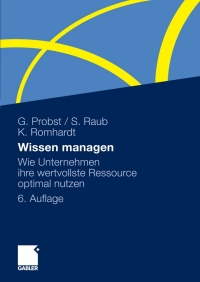 Cover image: Wissen managen 6th edition 9783834919038