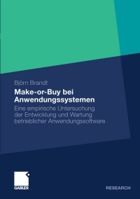 Titelbild: Make-or-Buy bei Anwendungssystemen 9783834921826