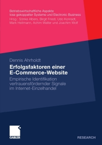 Immagine di copertina: Erfolgsfaktoren einer E-Commerce-Website 9783834923189