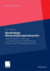 Cover image: Nachhaltige Wertschöpfungsnetzwerke 9783834922281