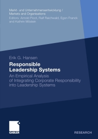 Cover image: Responsible Leadership Systems 9783834923868