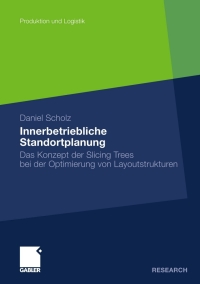 Cover image: Innerbetriebliche Standortplanung 9783834922779