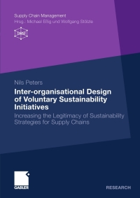 Cover image: Inter-organisational Design of Voluntary Sustainability Initiatives 9783834921512