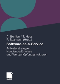 Omslagafbeelding: Software-as-a-Service 1st edition 9783834922366