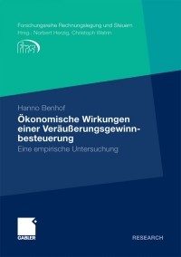 Imagen de portada: Ökonomische Wirkungen einer Veräußerungsgewinnbesteuerung 9783834920393