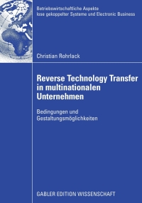 Cover image: Reverse Technology Transfer in multinationalen Unternehmen 9783834916280