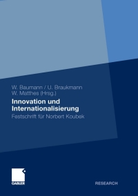 Cover image: Innovation und Internationalisierung 9783834917096