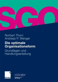 Cover image: Die optimale Organisationsform 9783834920157