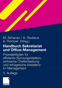 Cover image: Handbuch Sekretariat und Office Management 3rd edition 9783834921086