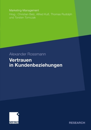 Cover image: Vertrauen in Kundenbeziehungen 9783834921888
