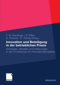 Imagen de portada: Innovation und Beteiligung in der betrieblichen Praxis 9783834923066