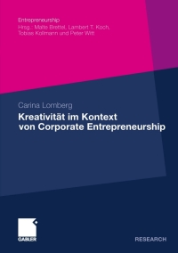 Omslagafbeelding: Kreativität im Kontext von Corporate Entrepreneurship 9783834924308