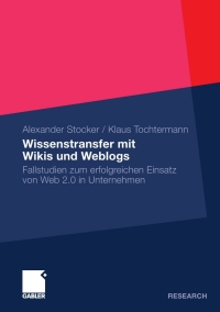 Cover image: Wissenstransfer mit Wikis und Weblogs 9783834925817