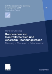 Cover image: Kooperation von Controllerbereich und externem Rechnungswesen 9783834914613