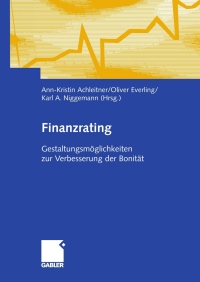 Cover image: Finanzrating 1st edition 9783834902450