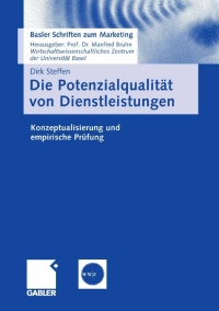 صورة الغلاف: Die Potenzialqualität von Dienstleistungen 9783834903143