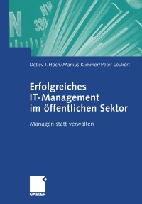 Immagine di copertina: Erfolgreiches IT-Management im öffentlichen Sektor 9783834900487