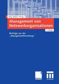 Omslagafbeelding: Management von Netzwerkorganisationen 4th edition 9783834900975