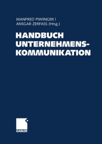 صورة الغلاف: Handbuch Unternehmenskommunikation 1st edition 9783409143448