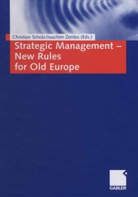 Cover image: Strategic Management - New Rules for Old Europe 1st edition 9783834902115