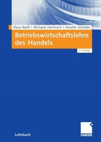 Imagen de portada: Betriebswirtschaftslehre des Handels 6th edition 9783834902672