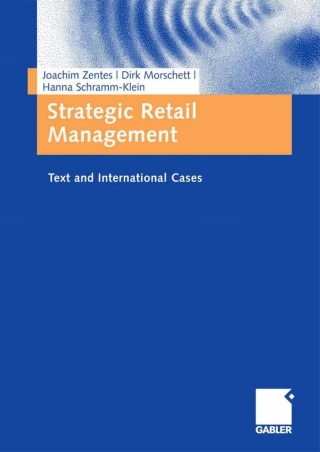 Cover image: Strategic Retail Management 9783834902870