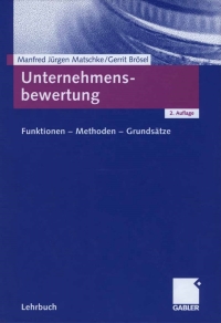 صورة الغلاف: Unternehmensbewertung 2nd edition 9783834903716