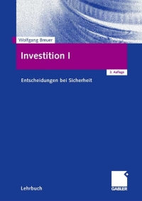 Cover image: Investition I 3rd edition 9783834905598